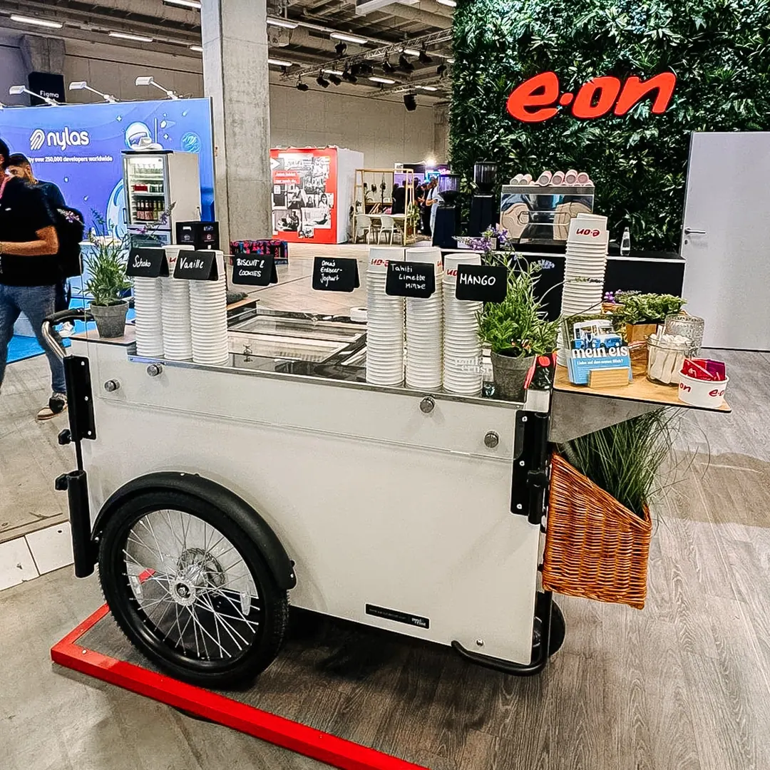 Eisstand an einem Messestand